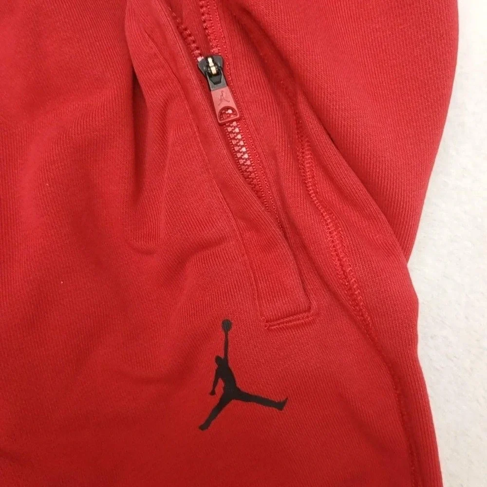 Nike Air Jordan Jogger Pants Mens S Red Tapered Slim Joggers Essentials DQ7332